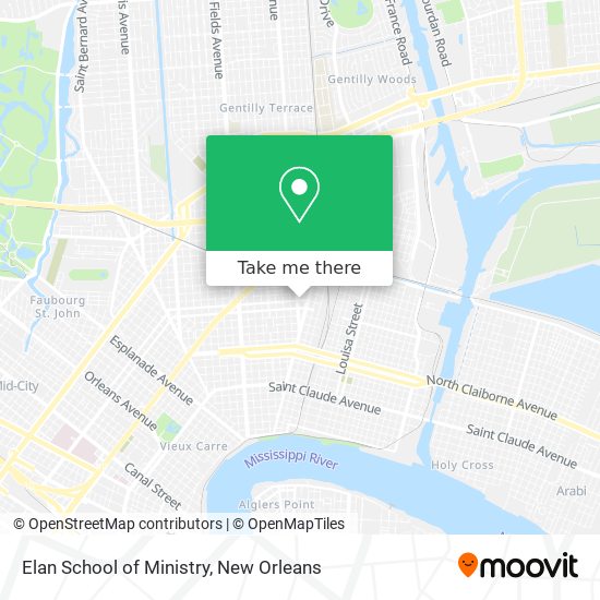 Elan School of Ministry map
