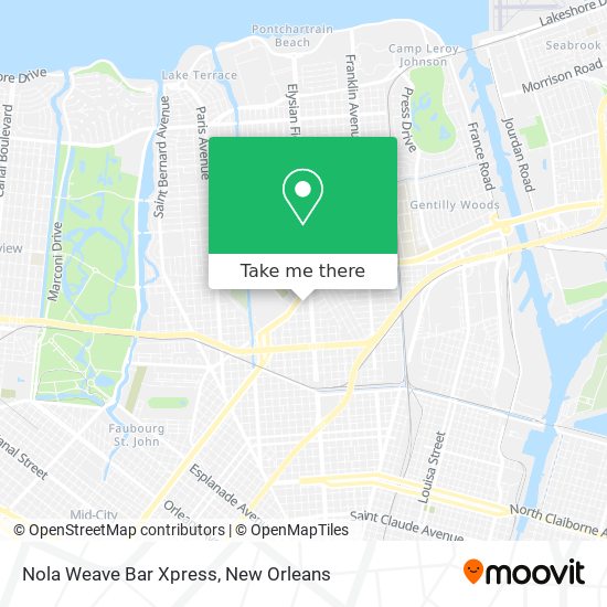 Mapa de Nola Weave Bar Xpress