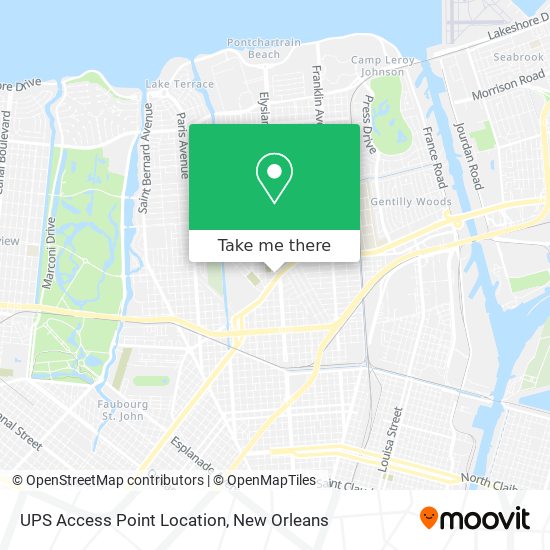 UPS Access Point Location map