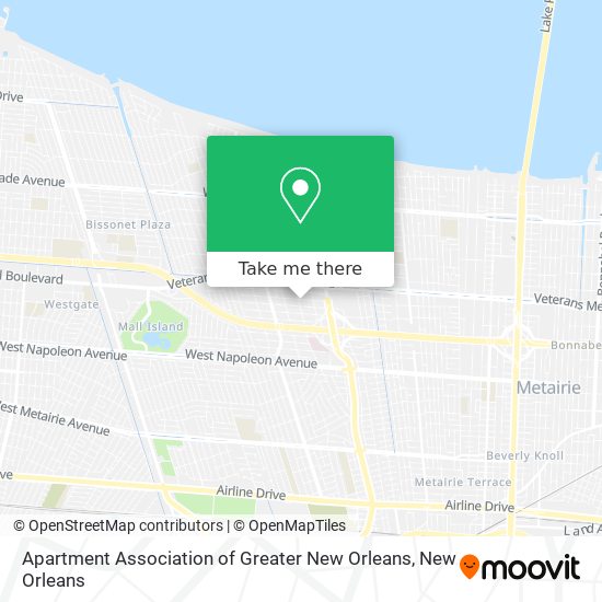 Apartment Association of Greater New Orleans map