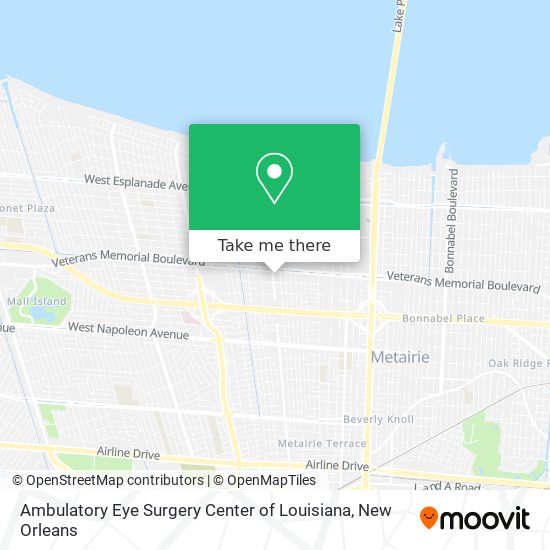 Mapa de Ambulatory Eye Surgery Center of Louisiana