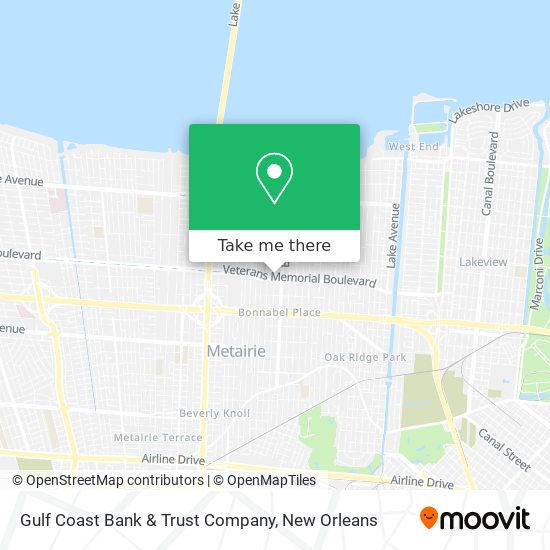 Gulf Coast Bank & Trust Company map