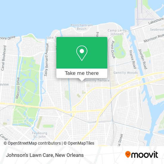 Johnson's Lawn Care map