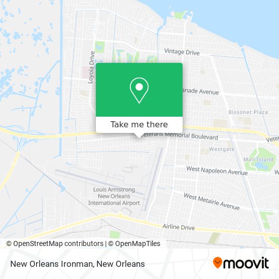Mapa de New Orleans Ironman