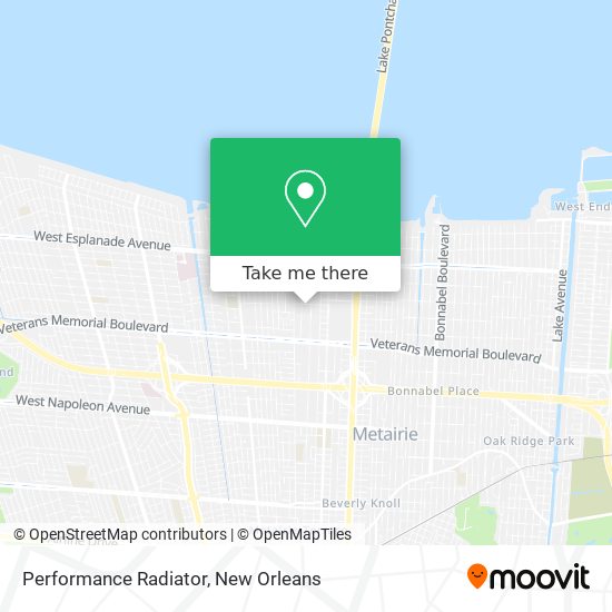 Performance Radiator map