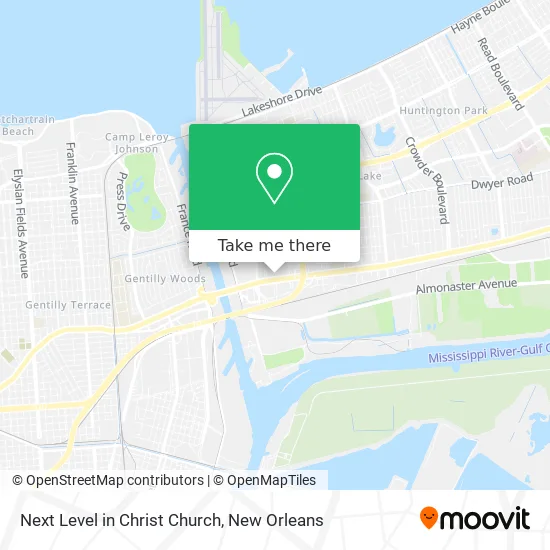 Next Level in Christ Church map