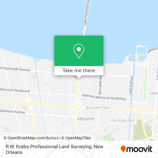 R.W. Krebs Professional Land Surveying map