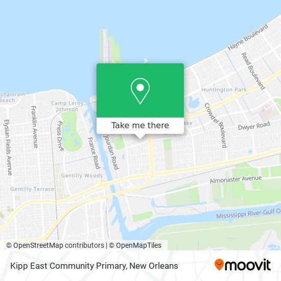 Kipp East Community Primary map