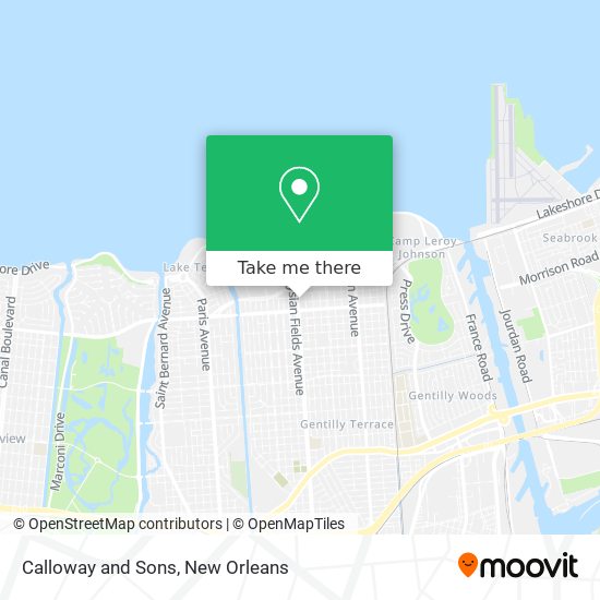 Calloway and Sons map