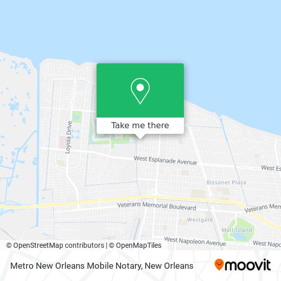 Mapa de Metro New Orleans Mobile Notary