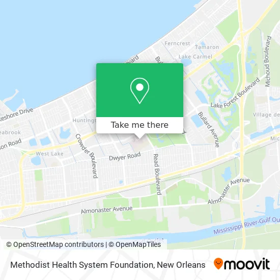 Mapa de Methodist Health System Foundation