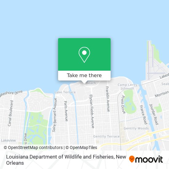 Louisiana Department of Wildlife and Fisheries map