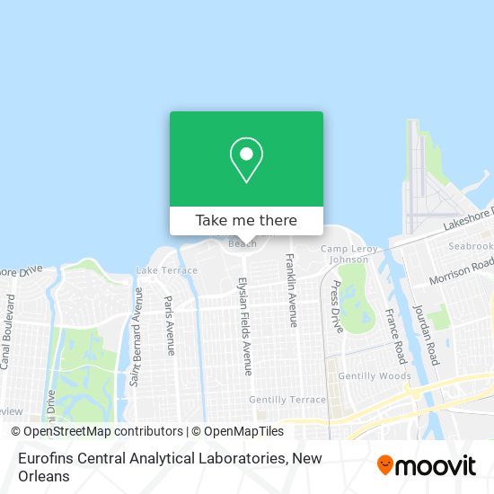 Eurofins Central Analytical Laboratories map