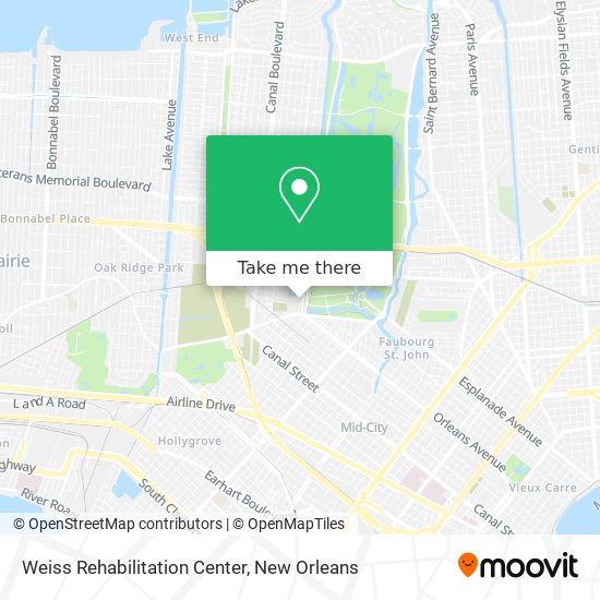 Weiss Rehabilitation Center map
