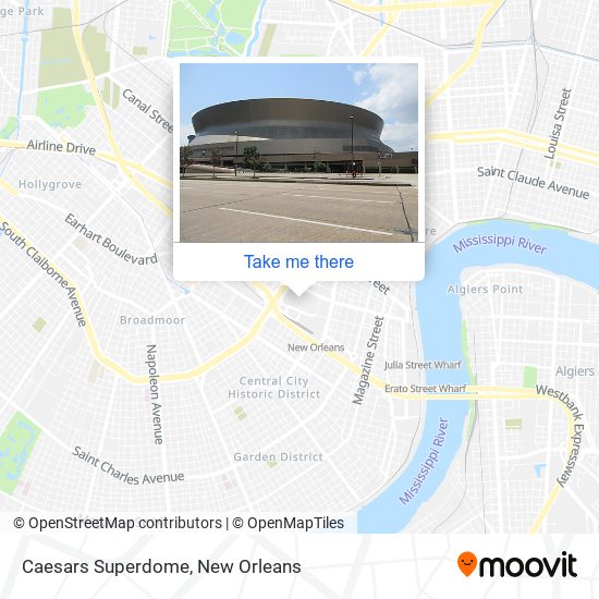 Mapa de Caesars Superdome