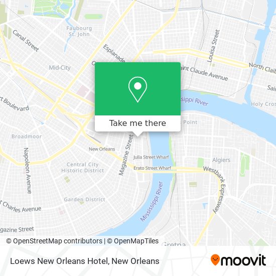Loews New Orleans Hotel map