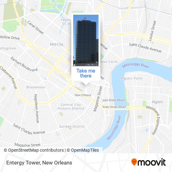 Mapa de Entergy Tower