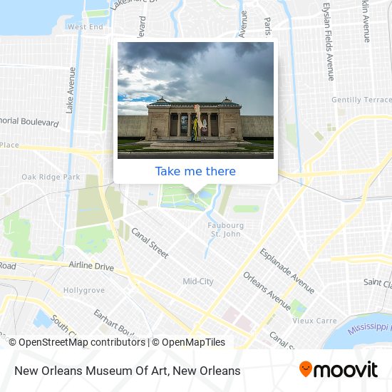 Mapa de New Orleans Museum Of Art