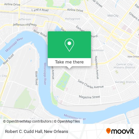 Robert C. Cudd Hall map