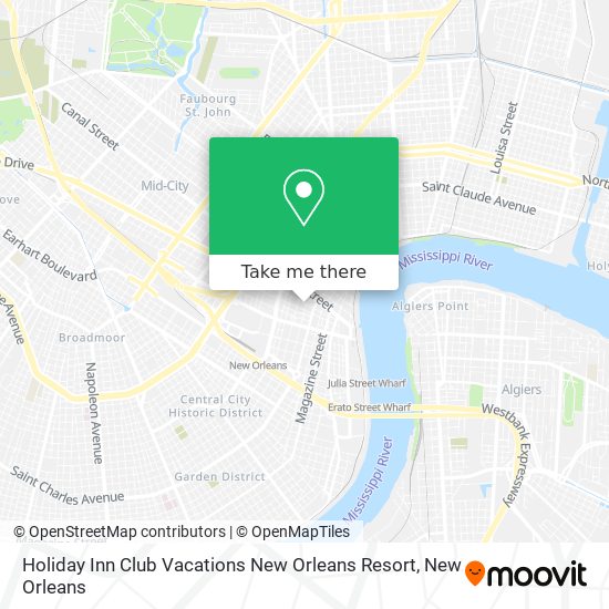 Holiday Inn Club Vacations New Orleans Resort map