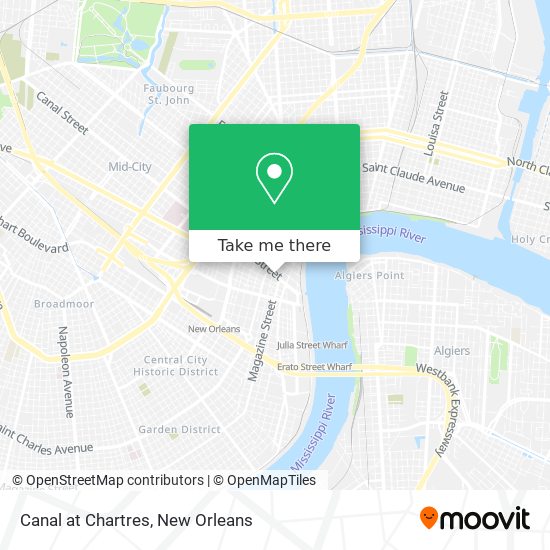 Canal at Chartres map