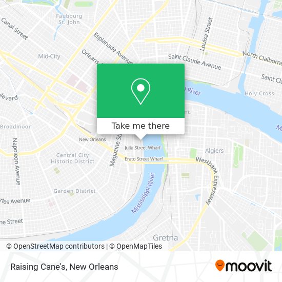 Raising Cane's map