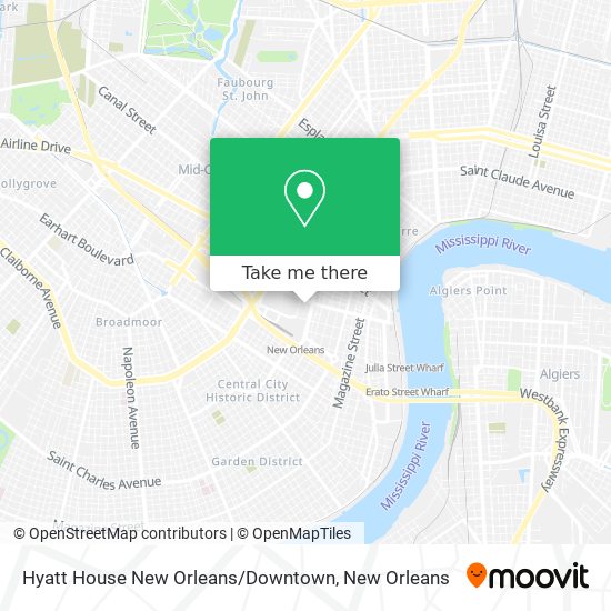 Mapa de Hyatt House New Orleans / Downtown