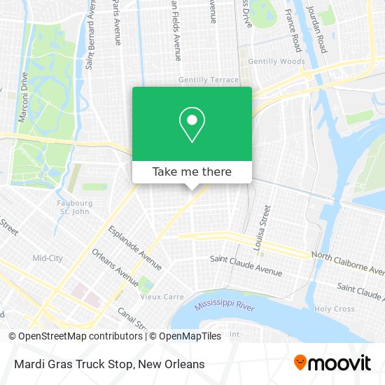 Mardi Gras Truck Stop map