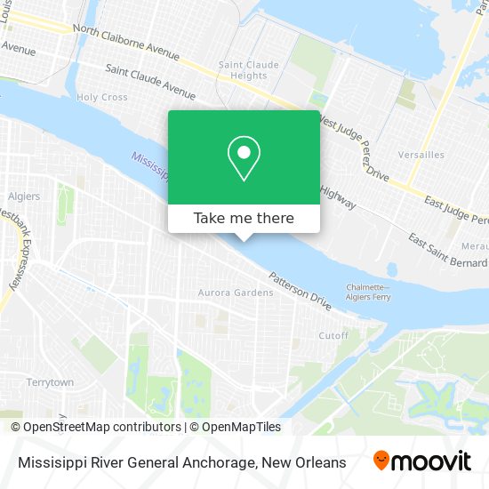 Missisippi River General Anchorage map