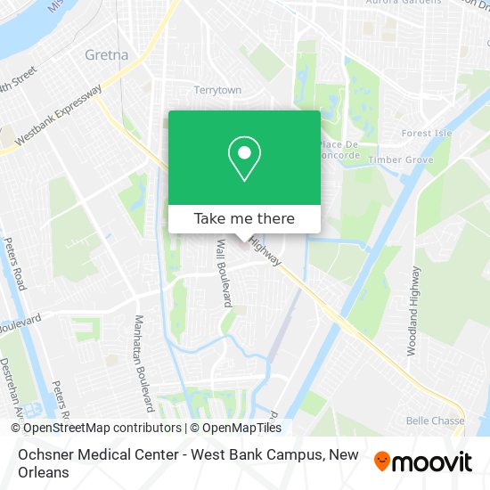 Mapa de Ochsner Medical Center - West Bank Campus