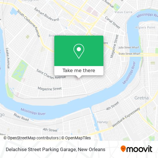 Delachise Street Parking Garage map