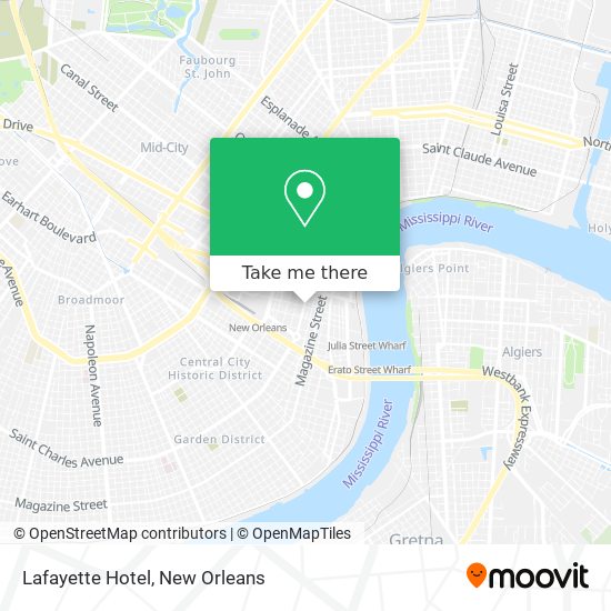 Lafayette Hotel map