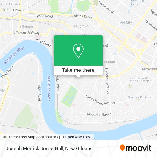 Joseph Merrick Jones Hall map
