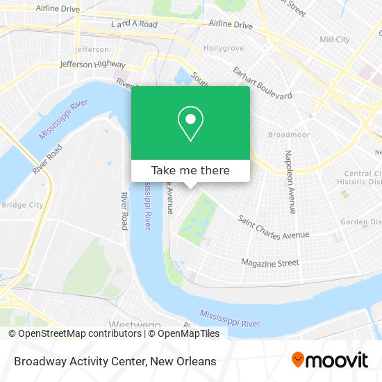 Broadway Activity Center map