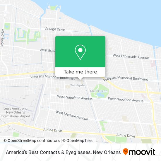 America's Best Contacts & Eyeglasses map