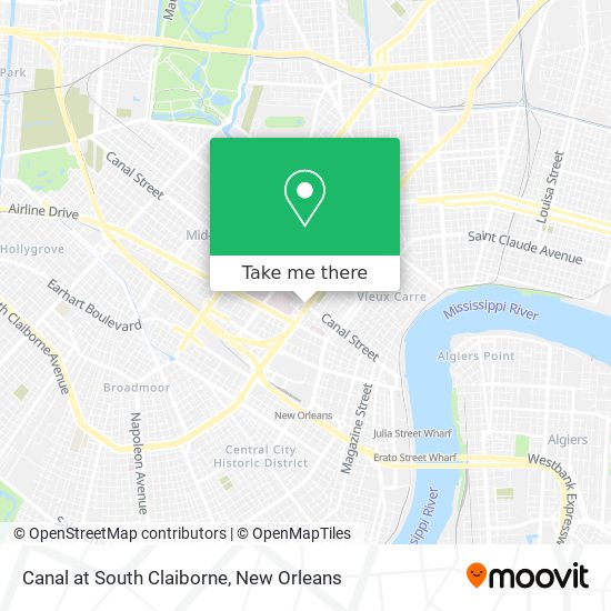 Canal at South Claiborne map