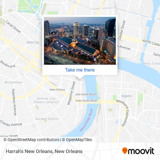 Harrah's New Orleans map