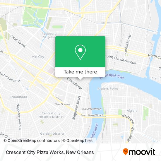 Crescent City Pizza Works map