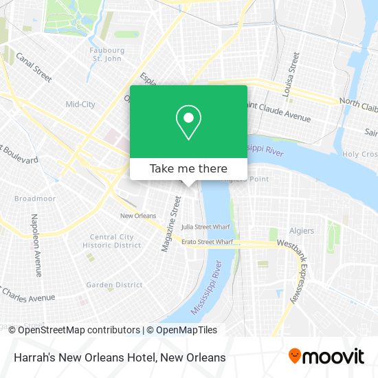 Harrah's New Orleans Hotel map