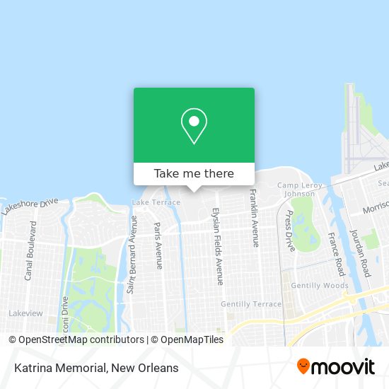 Katrina Memorial map