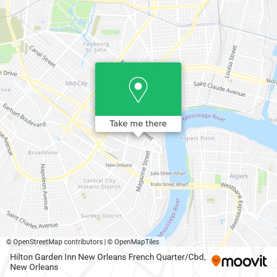 Hilton Garden Inn New Orleans French Quarter / Cbd map