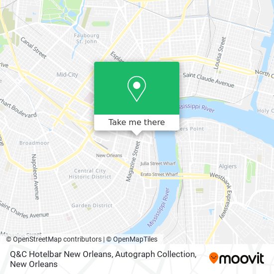 Mapa de Q&C Hotelbar New Orleans, Autograph Collection