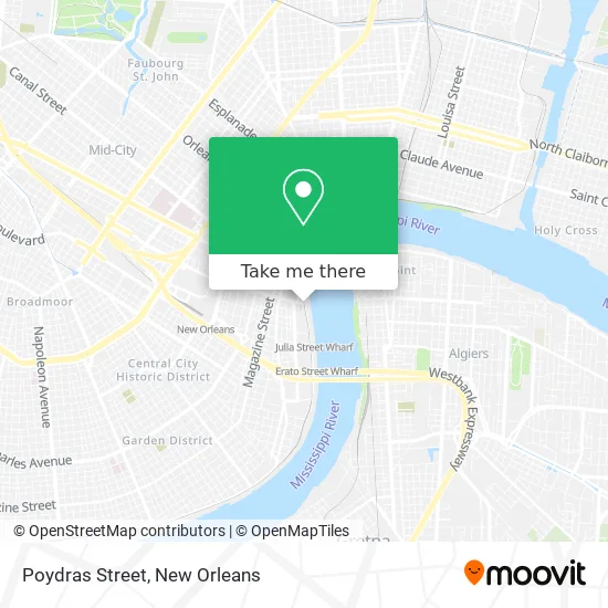 Poydras Street map