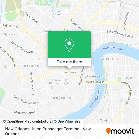 New Orleans Union Passenger Terminal map