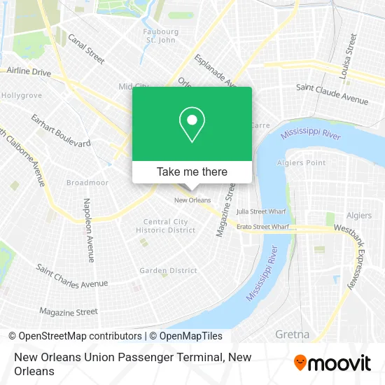 New Orleans Union Passenger Terminal map