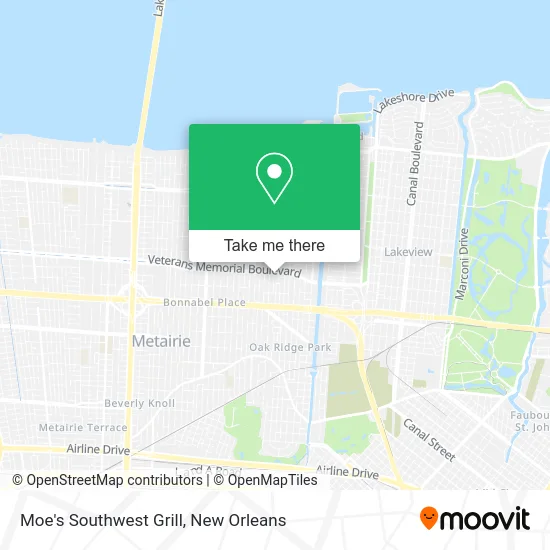 Moe's Southwest Grill map