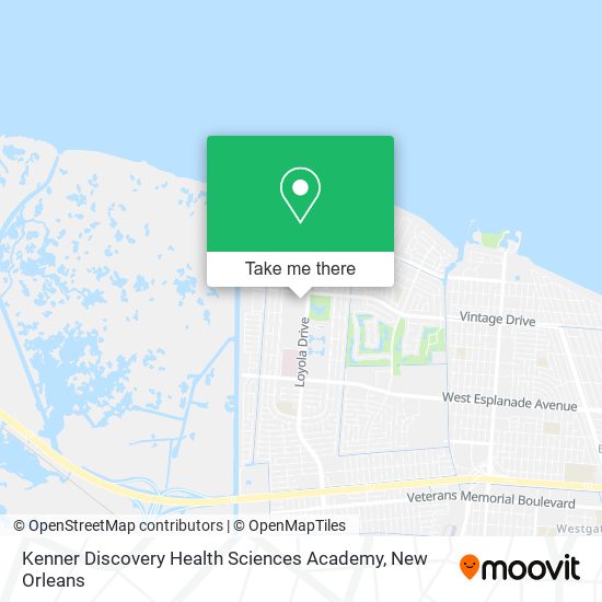 Mapa de Kenner Discovery Health Sciences Academy