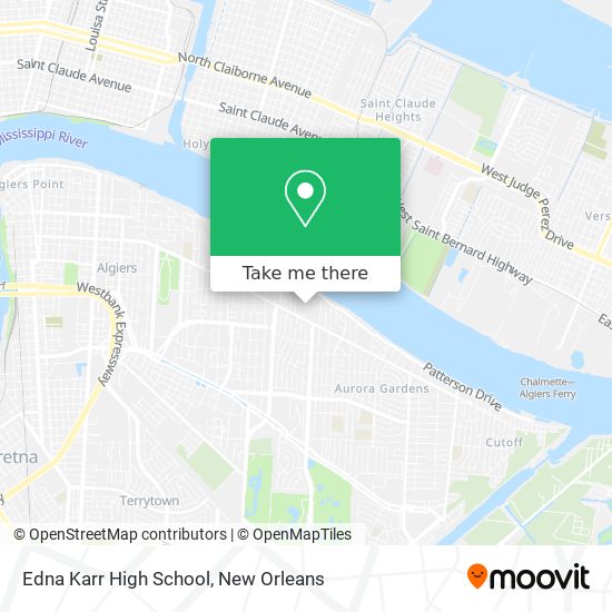 Edna Karr High School map