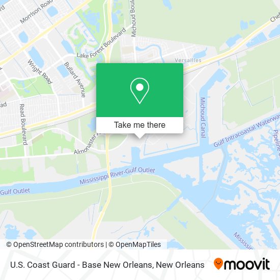 Mapa de U.S. Coast Guard - Base New Orleans