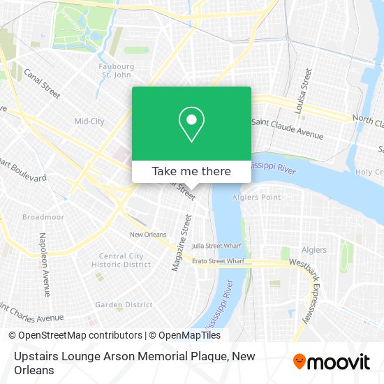 Upstairs Lounge Arson Memorial Plaque map